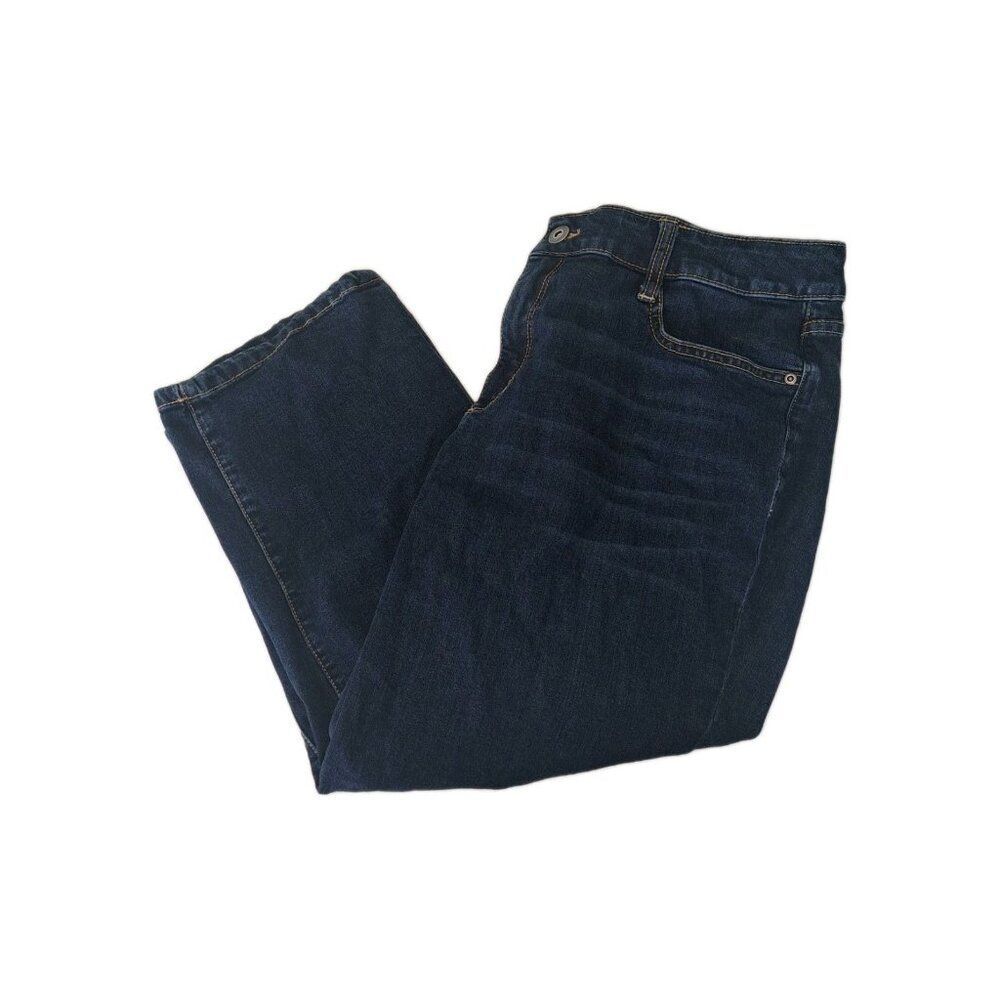 St. John's Bay Women's Size 18W Blue Jean Capri Pants 36x18